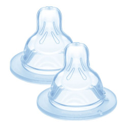 MAM 2 tetinas de flujo lento 1 silicona