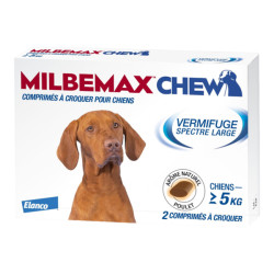 Milbemax Masticable Vermífugo para perros 2 comprimidos