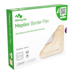 Mepilex Border Flex Apósito ovalado 7,8 x 10 cm caja de 16