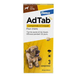 Elanco AdTab 56mg antipulgas perro 3 comprimidos