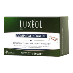 Luxéol Complejo de Queratina Cabello y Uñas 90 cápsulas
