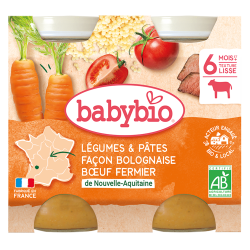Babybio verduras y pasta a la boloñesa 2x200g