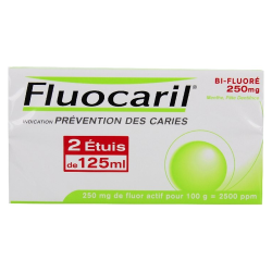Fluocaril Bifluore 250mg Menta Pasta dentífrica 2 tubos de 125ml