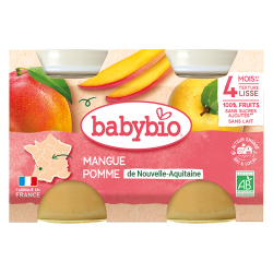 Babybio mango manzana Nouvelle-Aquitaine a partir de 4 meses 2x130g