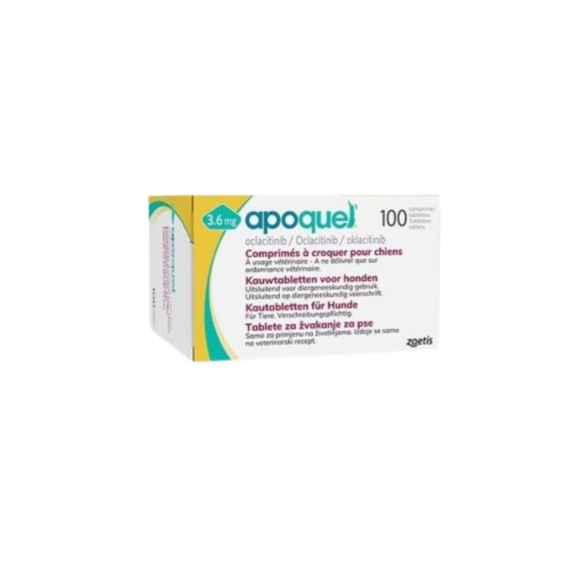 Apoquel 3,6 mg 100 comprimidos masticables Apoquel 3,6 mg 100 comprimidos masticables