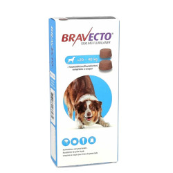 Bravecto 1000mg perro 20-40kg caja de 2 comprimidos masticables