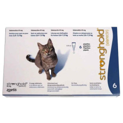 Stronghold 45 mg para gatos medianos (2,5–7,5 kg) – Pack 6 pipetas