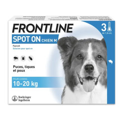 Frontline Spot-On Perro M 10 a 20 kg 3 Pipetas
