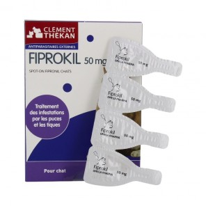 Clément Thékan fiprokil 50mg spot-on gatos 4 pipetas