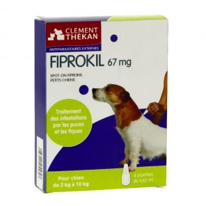 Clément Thékan Fiprokil Perro pequeño de 2 a 10kg 4 pipetas