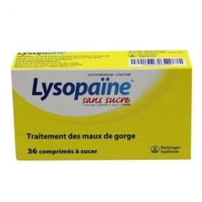 Lysopaïne miel citron sans sucre 36 comprimés à sucer