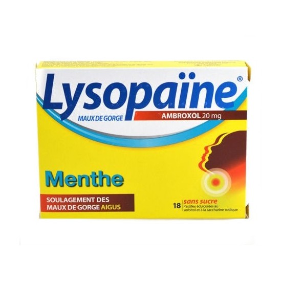 Lysopaïne Maux De Gorge Ambroxol Menthe 20 Mg Sans Sucre 18 Pastilles Lysopaïne Maux De Gorge Ambroxol Menthe 20 Mg Sans Sucre 18 Pastilles