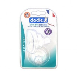 Dodie Sensation+ 2 Tetinas Planas Cuello Ancho 6 Meses y + Flujo 3 Rápido