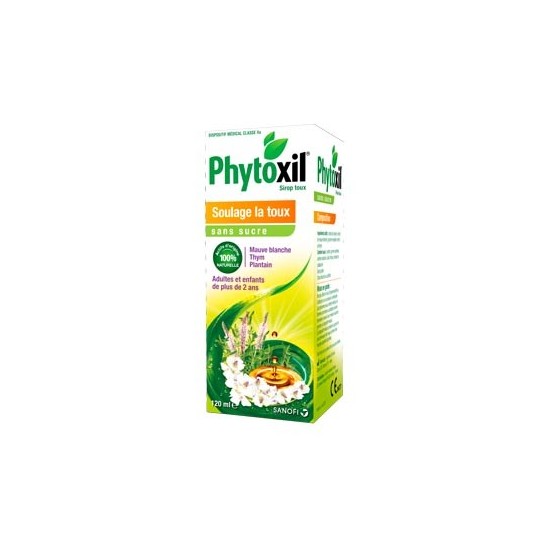Sanofi Phytoxil sirop toux sans sucre flacon 120ml Sanofi Phytoxil sirop toux sans sucre flacon 120ml