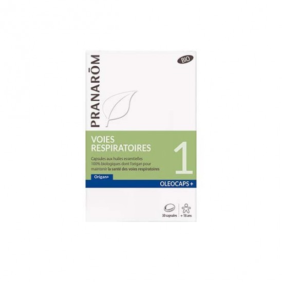 Pranarôm oléocaps + 1 voies respiratoires bio 30 capsules Pranarôm oléocaps + 1 voies respiratoires bio 30 capsules