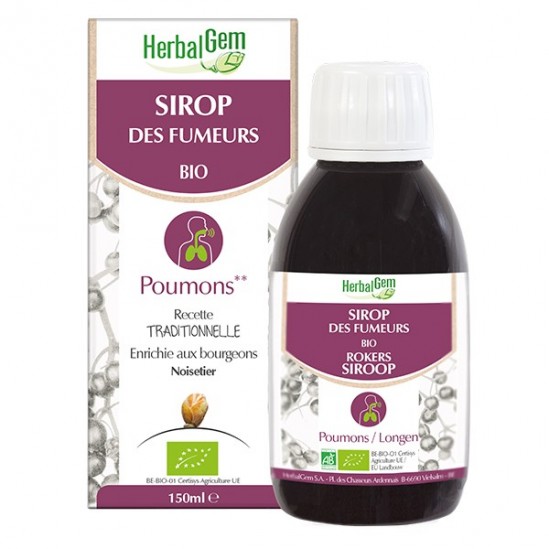 HERBALGEM SIROP FUMEURS BIO 150ML HERBALGEM SIROP FUMEURS BIO 150ML