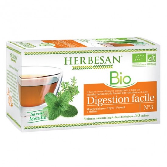 Herbesan bio infusion digestion facile n°3 20 sachets Herbesan bio infusion digestion facile n°3 20 sachets
