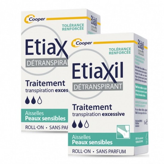 Cooper etiaxil détranspirant roll-on peaux sensibles 2x15ml Cooper etiaxil détranspirant roll-on peaux sensibles 2x15ml