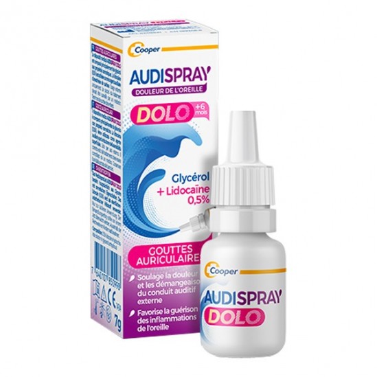 Audispray dolo gouttes auriculaires 7g Audispray dolo gouttes auriculaires 7g