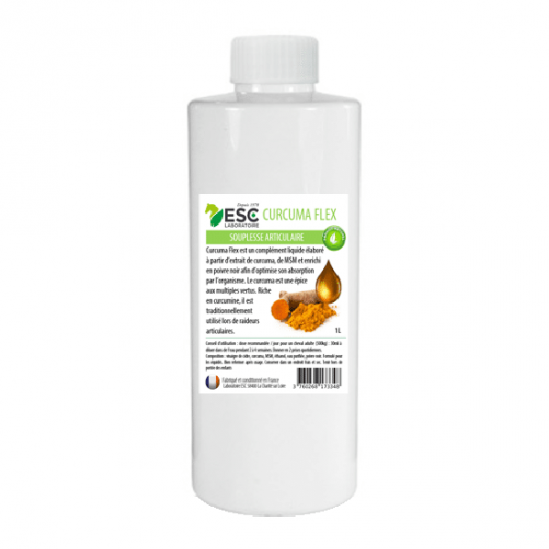 Esc laboratoire curcuma flex souplesse articulaire cheval 1L Esc laboratoire curcuma flex souplesse articulaire cheval 1L