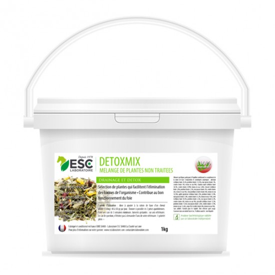 Esc laboratoire detoxmix drainage et détox cheval 1kg Esc laboratoire detoxmix drainage et détox cheval 1kg