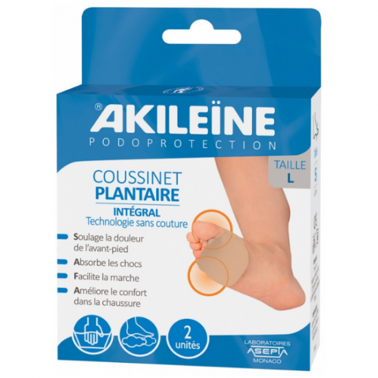 Akileine Coussinet plantaire intégral taille L la paire Akileine Coussinet plantaire intégral taille L la paire