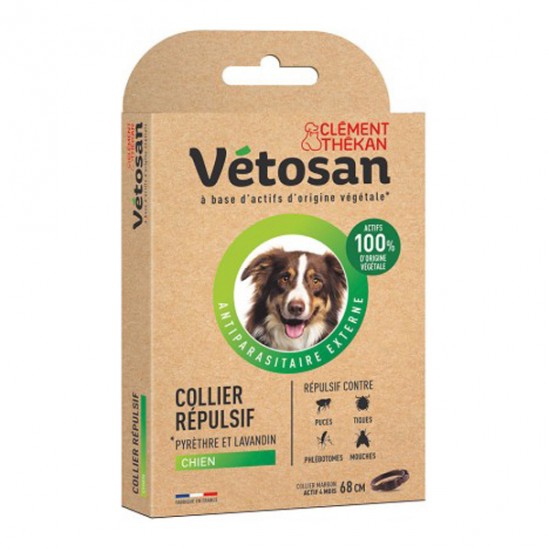 Clément thékan vétosan collier répulsif 68 cm pour chien