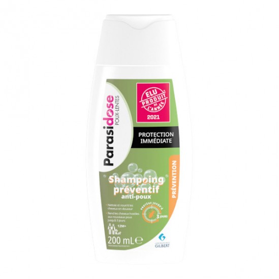 Parasidose shampoing préventif anti-poux 200ml Parasidose shampoing préventif anti-poux 200ml