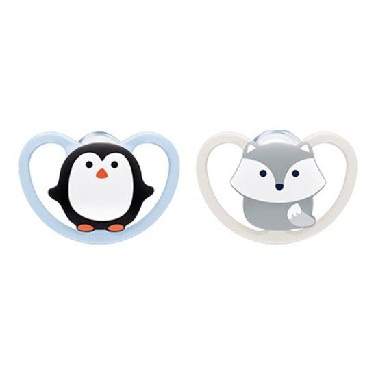 Nuk space sucette en silicone lot de 2 0-6 mois garçon Nuk space sucette en silicone lot de 2 0-6 mois garçon