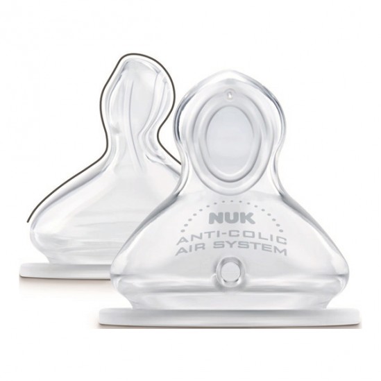 Nuk fc + 2 tétine flow control silicone 0-18 mois Nuk fc + 2 tétine flow control silicone 0-18 mois