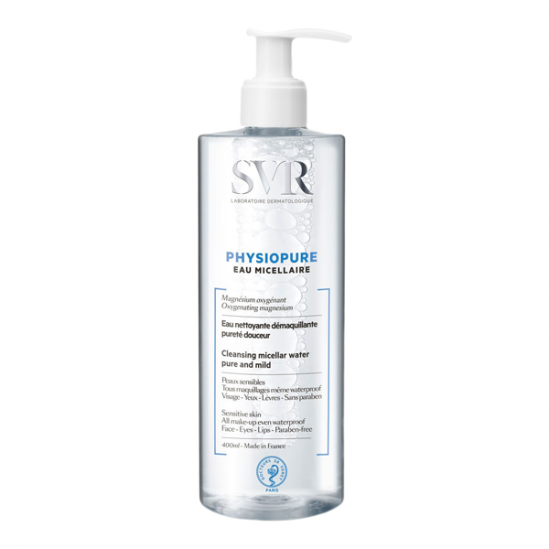 SVR Physiopure Eau Micellaire Eau Nettoyante Démaquillante Pureté Douceur 400ml SVR Physiopure Eau Micellaire Eau Nettoyante Démaquillante Pureté Douceur 400ml