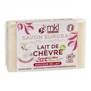 Mkl green nature lait de chèvre savon surgras douceur de lait bio 100g