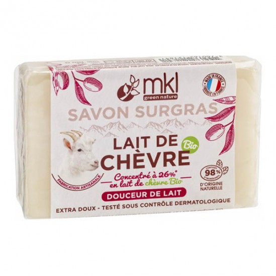 Mkl green nature lait de chèvre savon surgras douceur de lait bio 100g Mkl green nature lait de chèvre savon surgras douceur de lait bio 100g