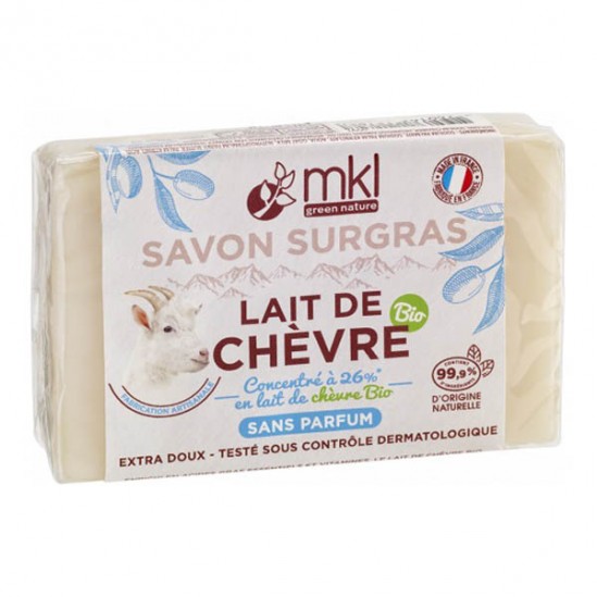 Mkl green nature lait de chèvre savon surgras sans parfum bio 100g Mkl green nature lait de chèvre savon surgras sans parfum bio 100g
