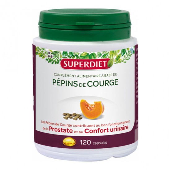 Superdiet huile de pépin de courge 120 capsules Superdiet huile de pépin de courge 120 capsules