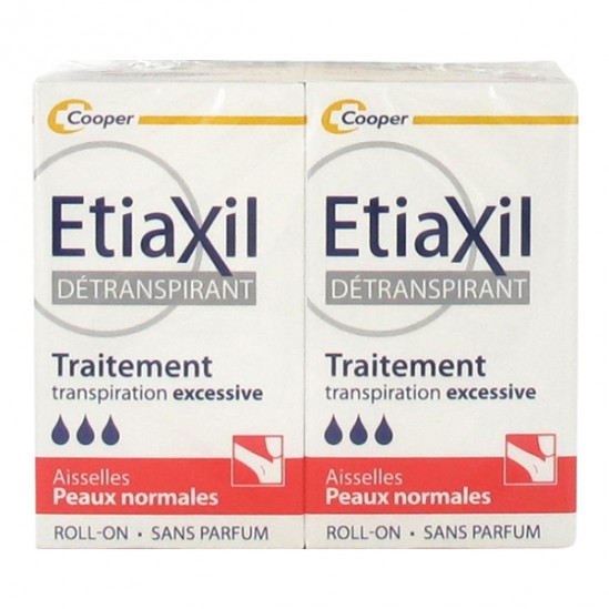 Etiaxil détranspirant traitement transpiration excessive lot de 2x15ml Etiaxil détranspirant traitement transpiration excessive lot de 2x15ml