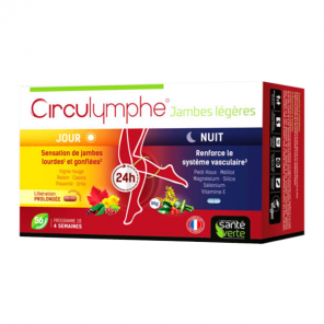 Santé verte circulymphe jambes légères jour nuit 56 comprimés