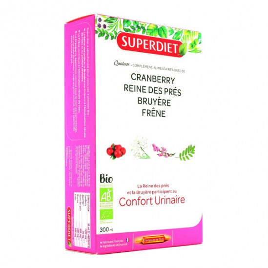 SuperDiet Quatuor Cranberry Reine des prés Bruyère Frêne 300ml SuperDiet Quatuor Cranberry Reine des prés Bruyère Frêne 300ml