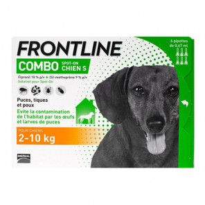 Frontline combo spot-on perro S de 2 a 10kg 6 pipetas