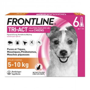 Frontline tri-act perros de 5 a 10kg 6 pipetas