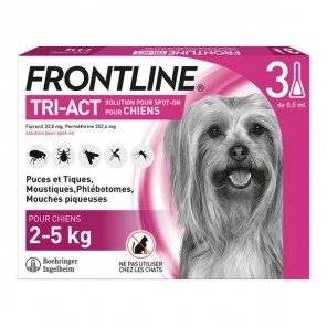 Frontline tri-act perros de 2 a 5kg 3 pipetas