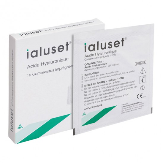 Ialuset 10 compresses imprégnées 10x10cm Ialuset 10 compresses imprégnées 10x10cm
