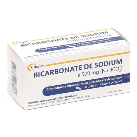 Cooper Bicarbonate de Sodium 500mg 50 gélules Cooper Bicarbonate de Sodium 500mg 50 gélules