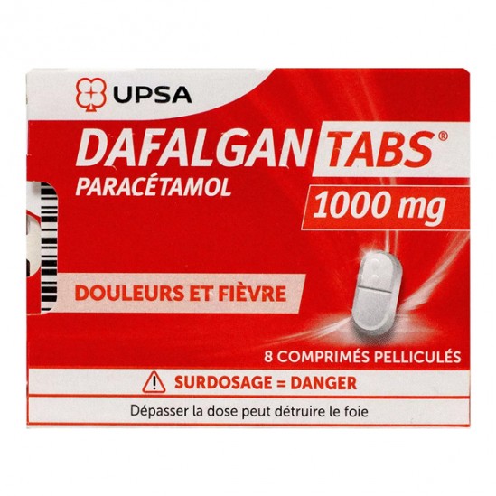 Dafalgantabs 1000mg 8 comprimés pelliculés Dafalgantabs 1000mg 8 comprimés pelliculés