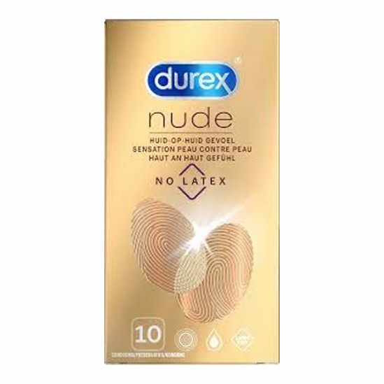 Durex Nude sans latex sensation peau contre peau 10 préservatifs Durex Nude sans latex sensation peau contre peau 10 préservatifs