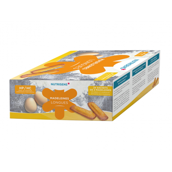 Nutrisens madeleine longues HP/HC nature 24 sachets de 2 madeleines