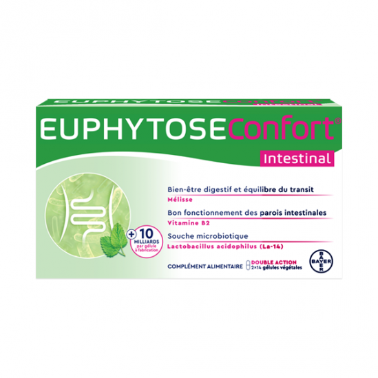 Euphytose confort intestinal 28 gélules végétales Euphytose confort intestinal 28 gélules végétales