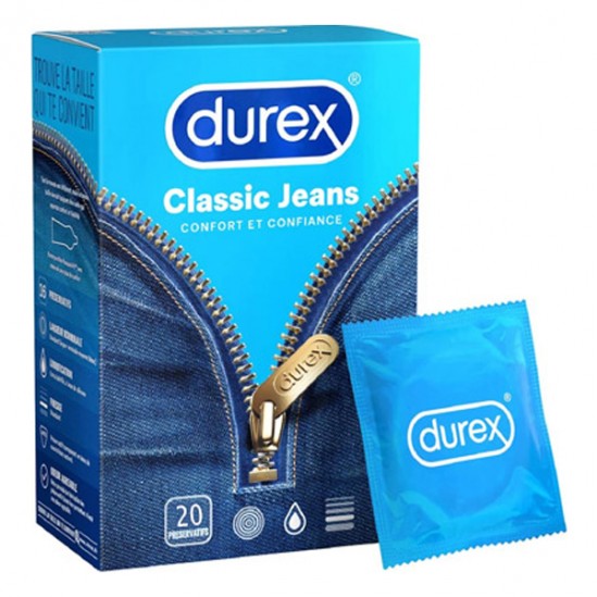Durex Classic Jeans 16 préservatifs Durex Classic Jeans 16 préservatifs