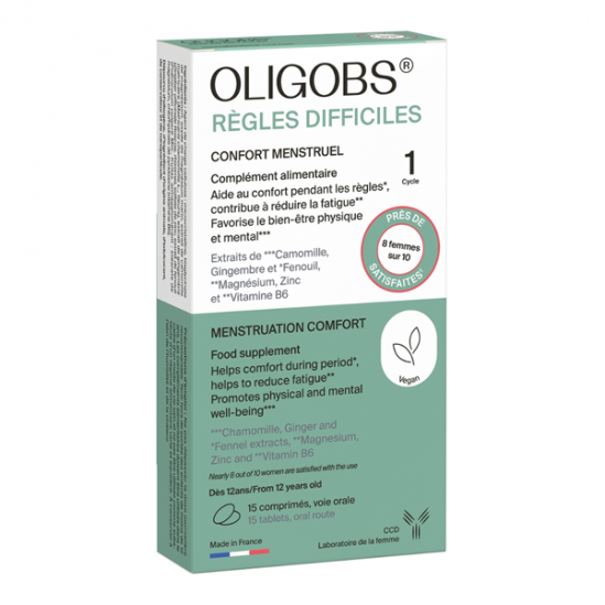 CCD Oligobs Règles Difficiles 15 comprimés CCD Oligobs Règles Difficiles 15 comprimés