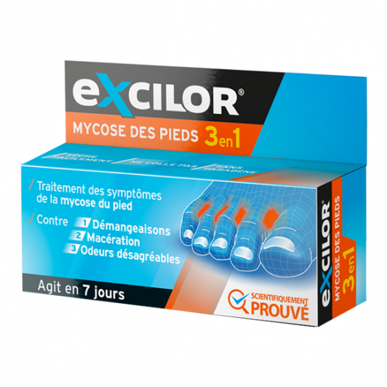 Excilor Mycose des pieds 3en1 - 15ml Excilor Mycose des pieds 3en1 - 15ml